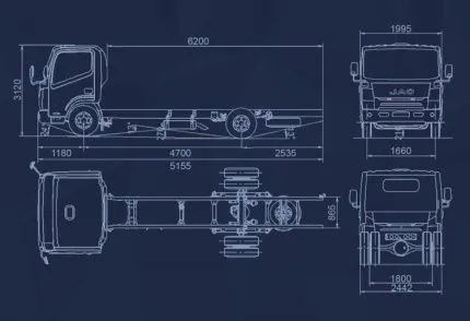 Бортовая платформа JAC N 120